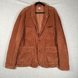 R95th blazer jacket womens 3XL brown corudory button front deluxe handmade